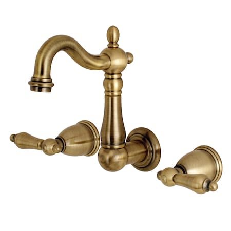Heritage KS1223AL 8-Inch Center Wall Mount Bathroom Faucet KS1223AL